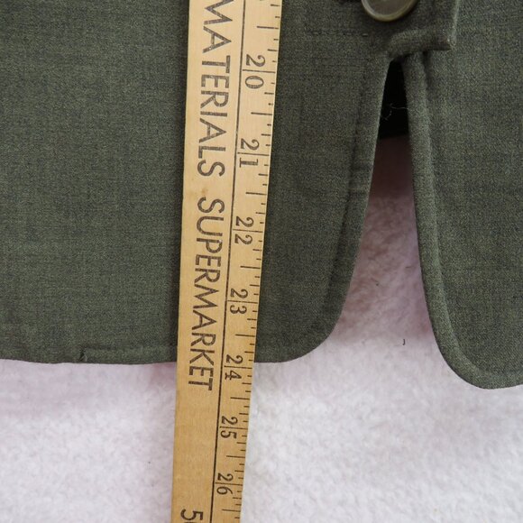 Lane Bryant Blazer Womens Size 18 Olive Green Button Up Jacket Pockets - Picture 7 of 7